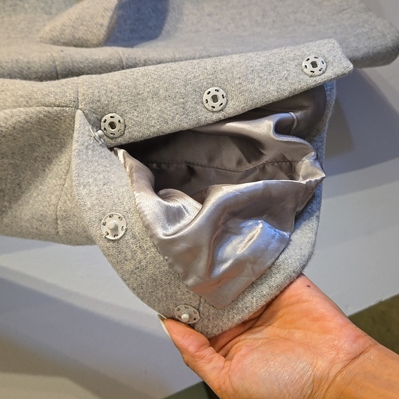 J. Crew Stadium Cloth Nello Gori Light Gray Women's Wool Coat NWOT - Picture 10 of 16